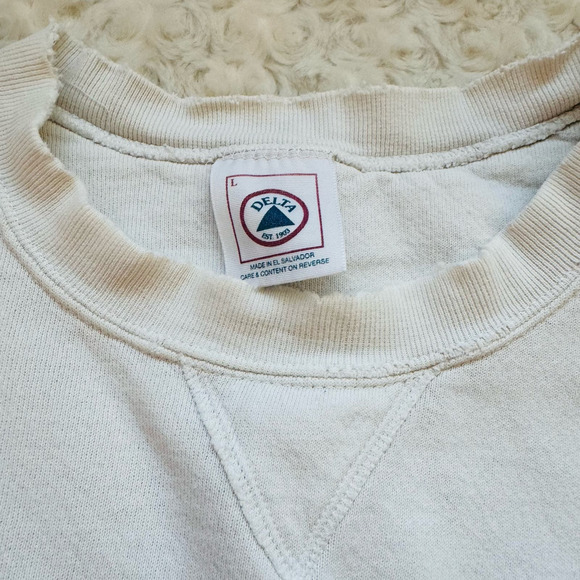 Stone Harbor New Jersey White Cotton Crewneck Pullover Sweatshirt Size Medium - Picture 4 of 7